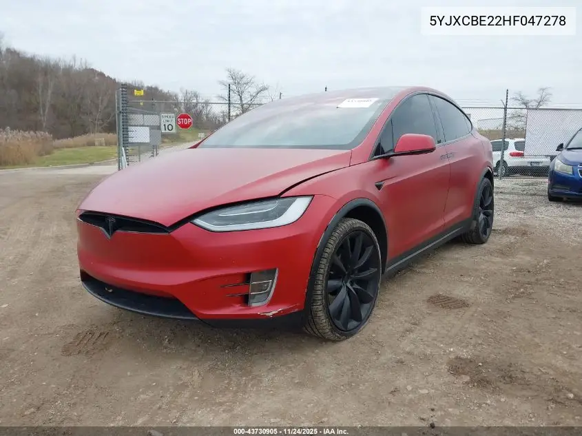 5YJXCBE22HF047278 2017 Tesla Model X 100D/75D/90D