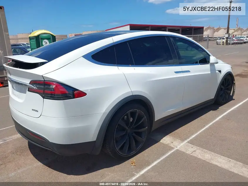 2017 Tesla Model X 100D/75D/90D VIN: 5YJXCBE22HF055218 Lot: 45174416