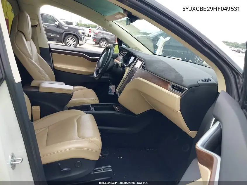 2017 Tesla Model X 100D/75D/90D VIN: 5YJXCBE29HF049531 Lot: 45285241
