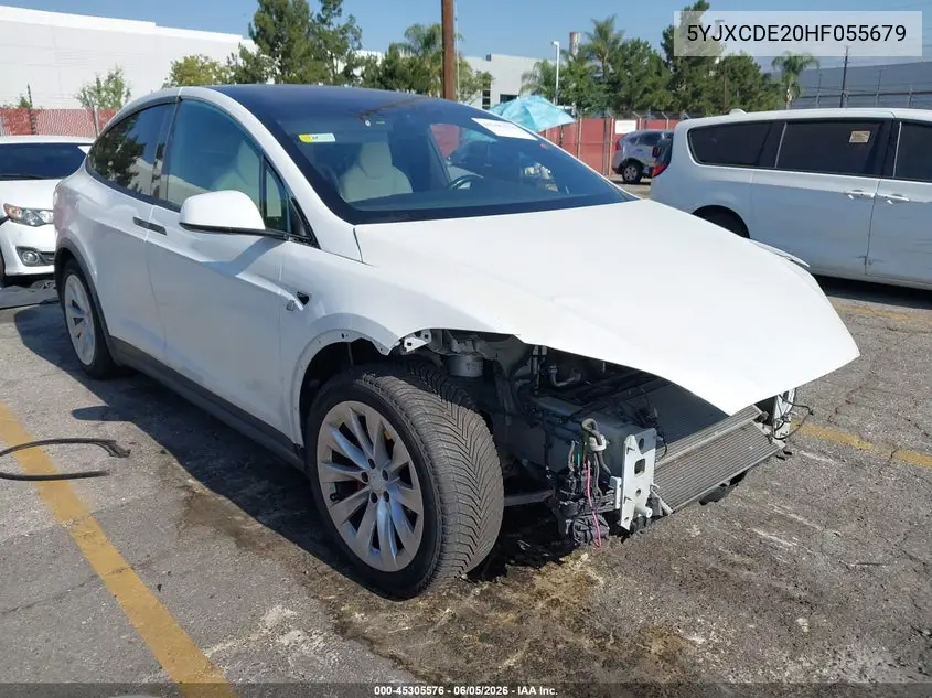 2017 Tesla Model X 100D/75D/90D VIN: 5YJXCDE20HF055679 Lot: 45305576
