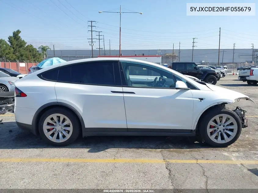 2017 Tesla Model X 100D/75D/90D VIN: 5YJXCDE20HF055679 Lot: 45305576