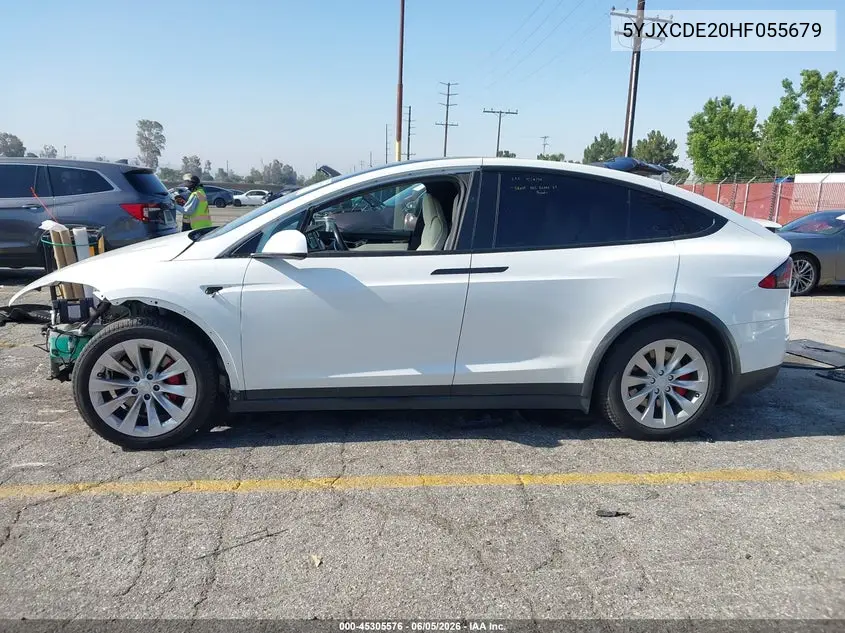 2017 Tesla Model X 100D/75D/90D VIN: 5YJXCDE20HF055679 Lot: 45305576