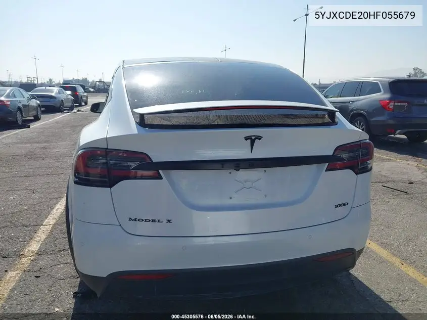 2017 Tesla Model X 100D/75D/90D VIN: 5YJXCDE20HF055679 Lot: 45305576