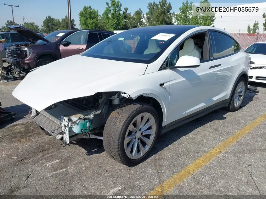 2017 Tesla Model X 100D/75D/90D VIN: 5YJXCDE20HF055679 Lot: 45305576
