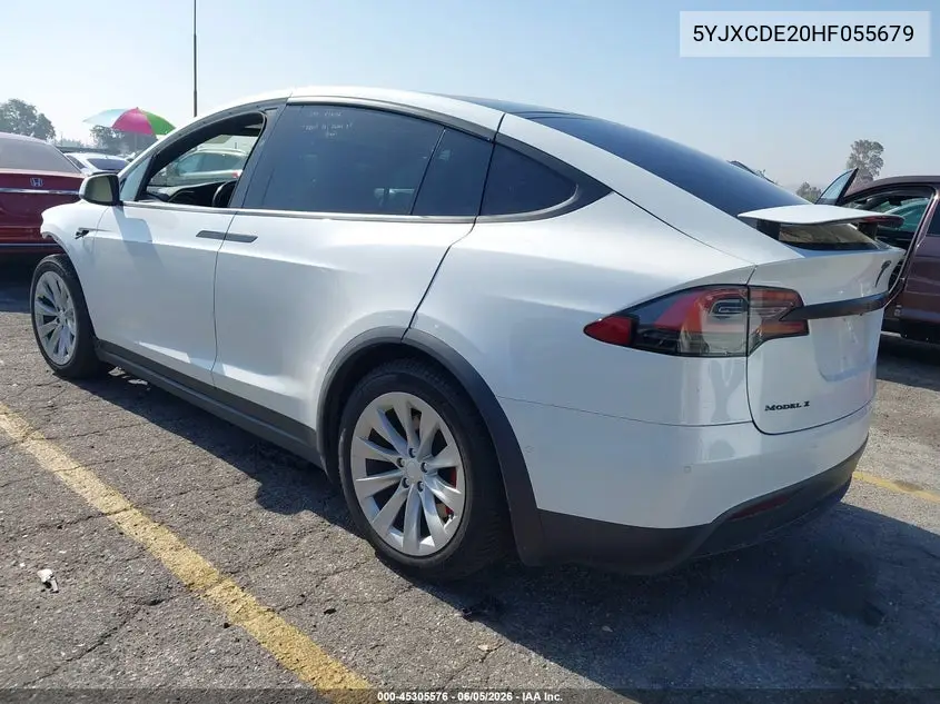 2017 Tesla Model X 100D/75D/90D VIN: 5YJXCDE20HF055679 Lot: 45305576