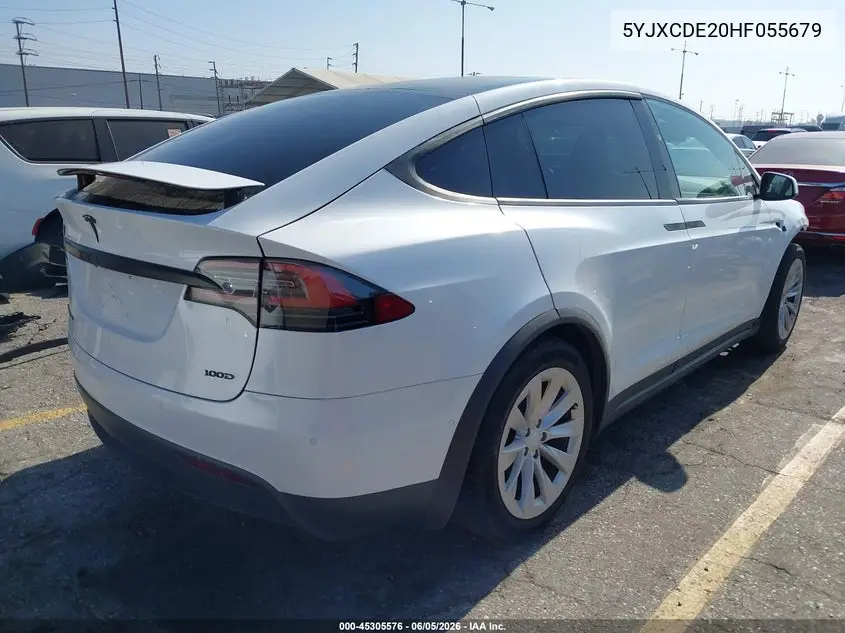 2017 Tesla Model X 100D/75D/90D VIN: 5YJXCDE20HF055679 Lot: 45305576