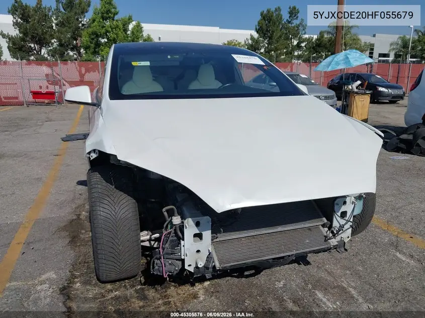 2017 Tesla Model X 100D/75D/90D VIN: 5YJXCDE20HF055679 Lot: 45305576