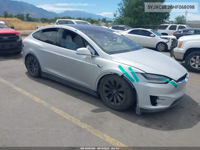 2017 Tesla Model X 100D/75D/90D VIN: 5YJXCBE26HF068098 Lot: 45391084