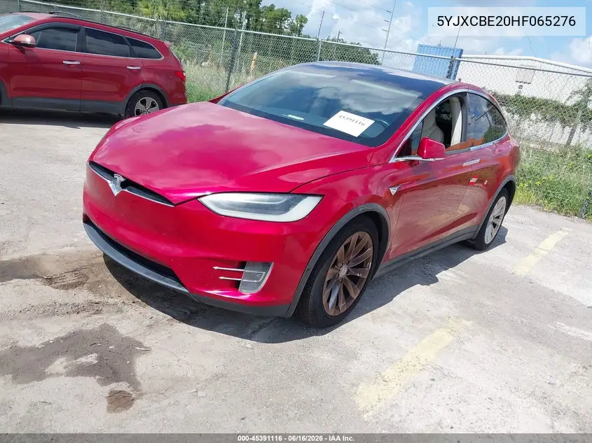 2017 Tesla Model X VIN: 5YJXCBE20HF065276 Lot: 45391116