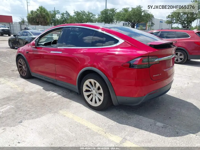2017 Tesla Model X VIN: 5YJXCBE20HF065276 Lot: 45391116