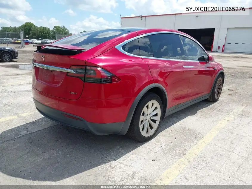 2017 Tesla Model X VIN: 5YJXCBE20HF065276 Lot: 45391116