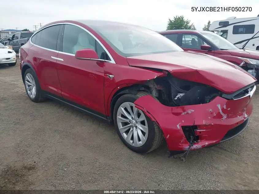 2017 Tesla Model X 100D/75D/90D VIN: 5YJXCBE21HF050270 Lot: 45411412