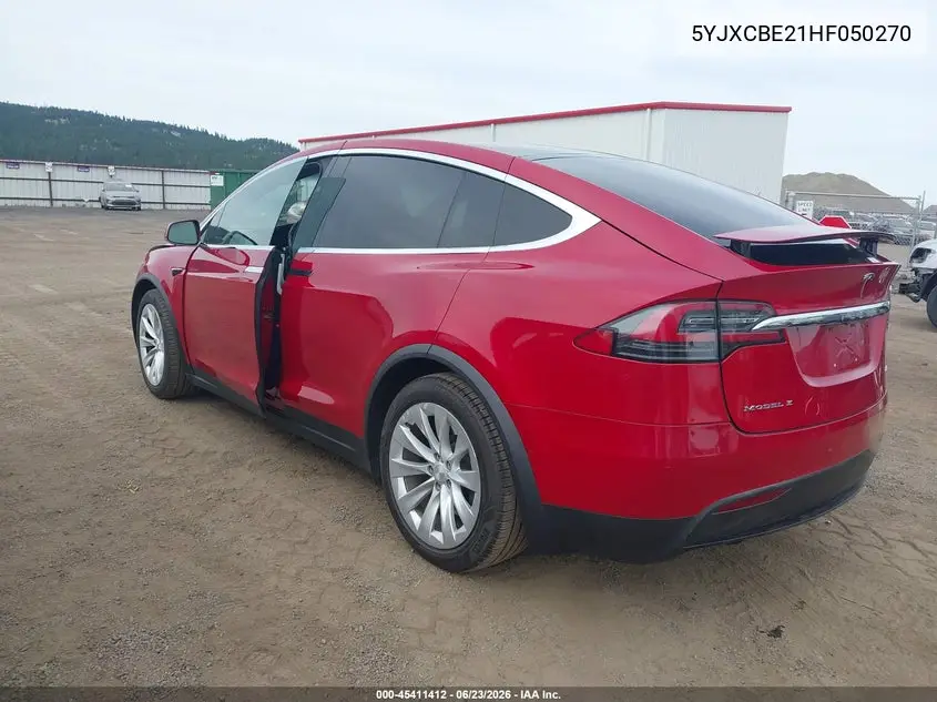 2017 Tesla Model X 100D/75D/90D VIN: 5YJXCBE21HF050270 Lot: 45411412