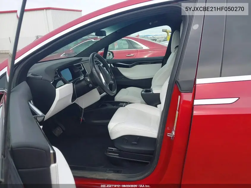 2017 Tesla Model X 100D/75D/90D VIN: 5YJXCBE21HF050270 Lot: 45411412