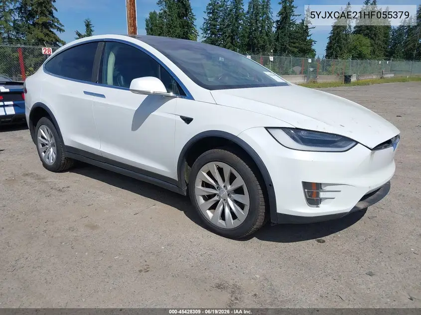 2017 Tesla Model X VIN: 5YJXCAE21HF055379 Lot: 45428309