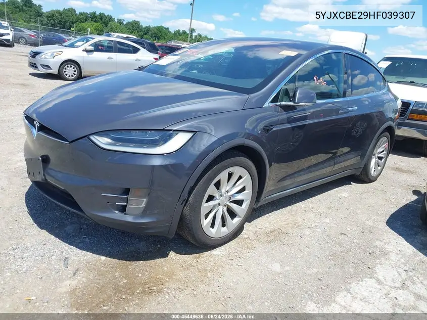 2017 Tesla Model X VIN: 5YJXCBE29HF039307 Lot: 45449636
