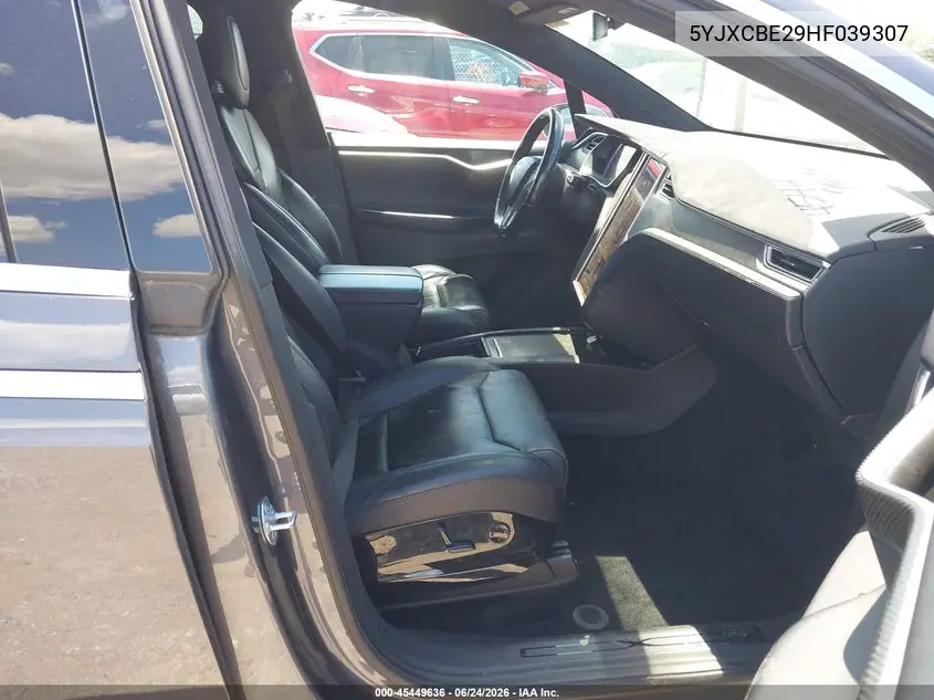 2017 Tesla Model X VIN: 5YJXCBE29HF039307 Lot: 45449636