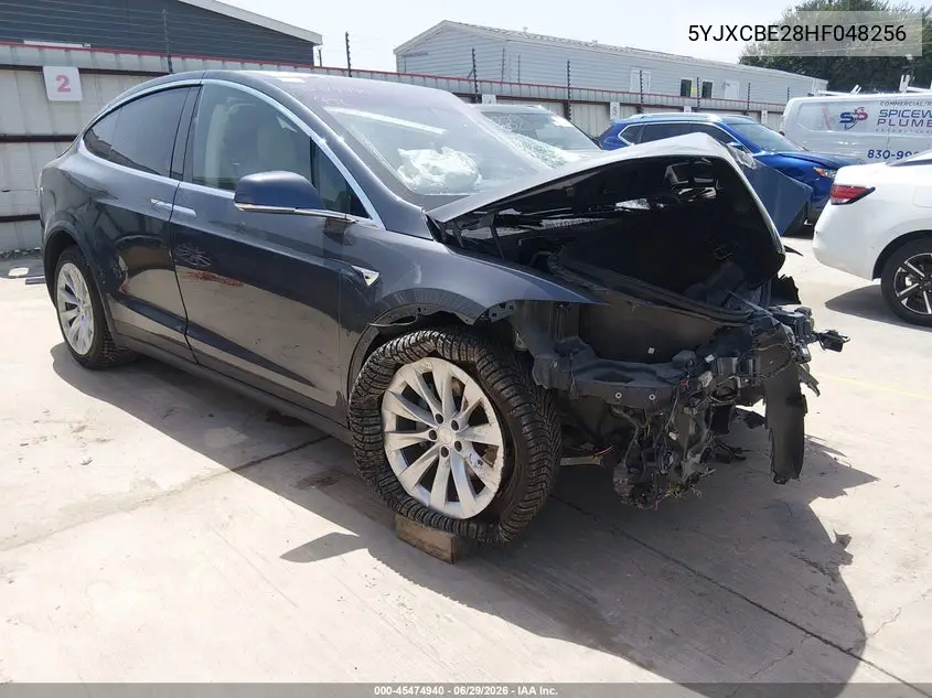 2017 Tesla Model X 100D/75D/90D VIN: 5YJXCBE28HF048256 Lot: 45474940