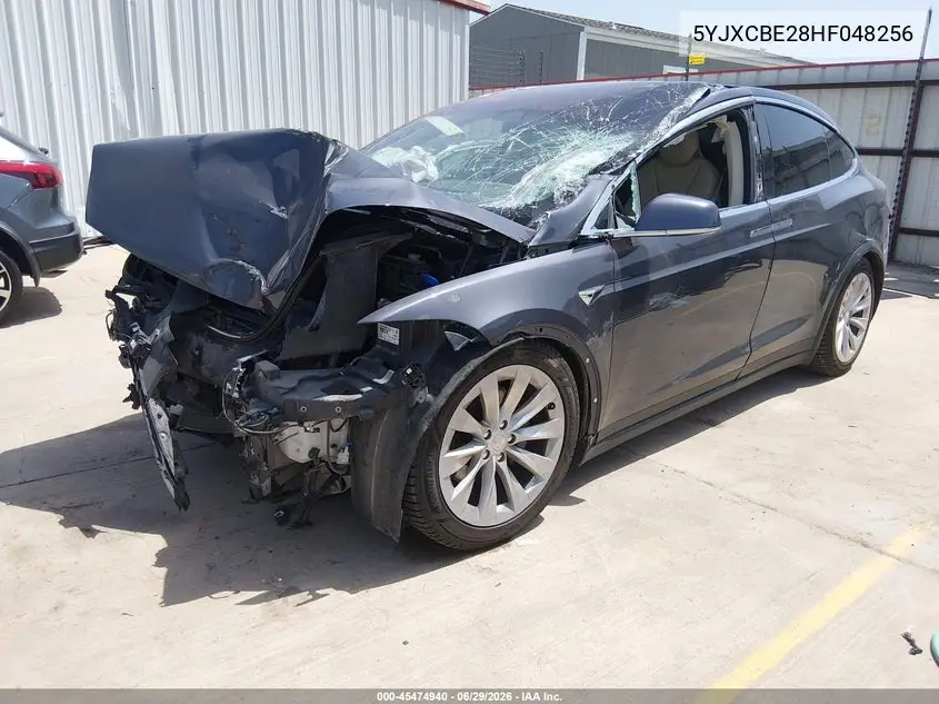 2017 Tesla Model X 100D/75D/90D VIN: 5YJXCBE28HF048256 Lot: 45474940