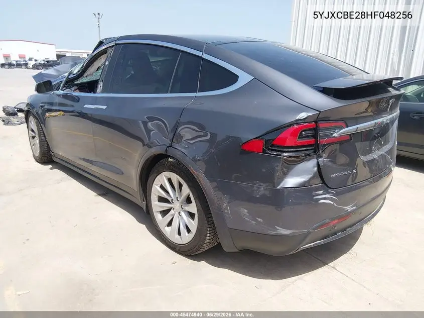 2017 Tesla Model X 100D/75D/90D VIN: 5YJXCBE28HF048256 Lot: 45474940