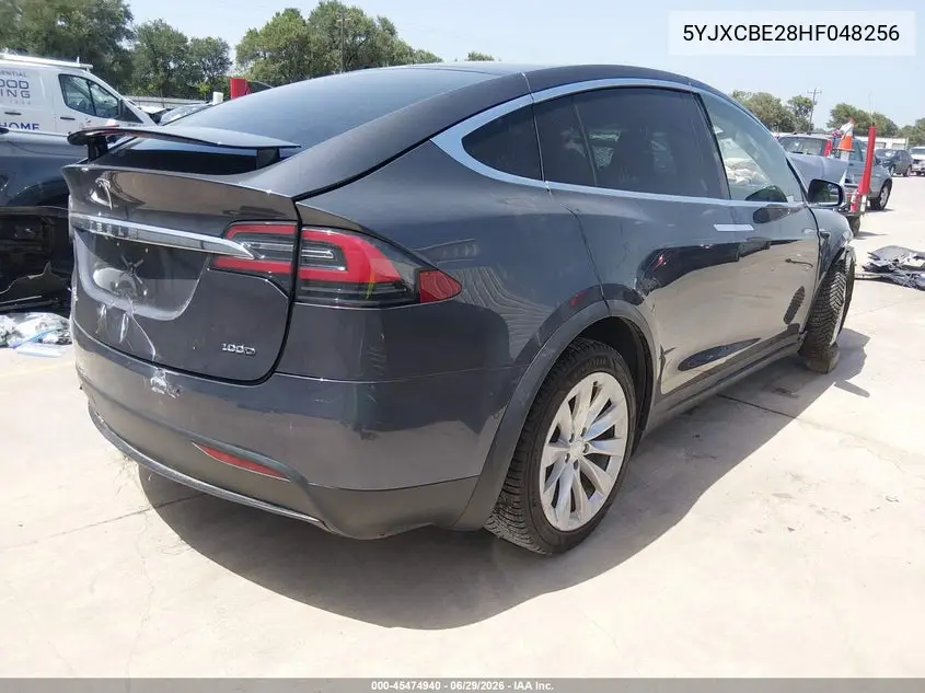 2017 Tesla Model X 100D/75D/90D VIN: 5YJXCBE28HF048256 Lot: 45474940