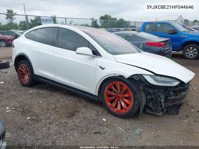 2017 Tesla Model X 100D/75D/90D VIN: 5YJXCBE21HF044646 Lot: 45552044