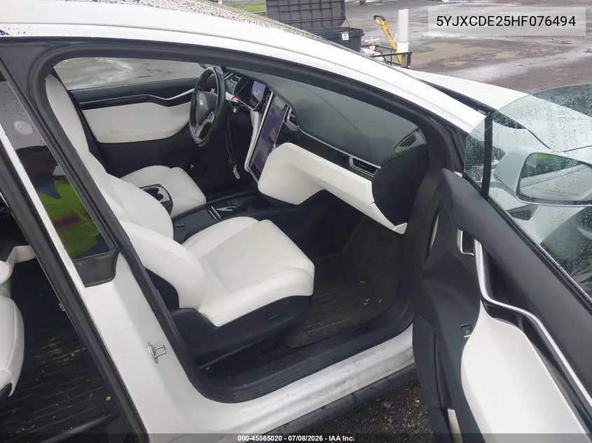 2017 Tesla Model X 100D/75D/90D VIN: 5YJXCDE25HF076494 Lot: 45565020
