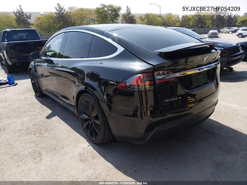 2017 Tesla Model X 100D/75D/90D VIN: 5YJXCBE27HF054209 Lot: 45568758