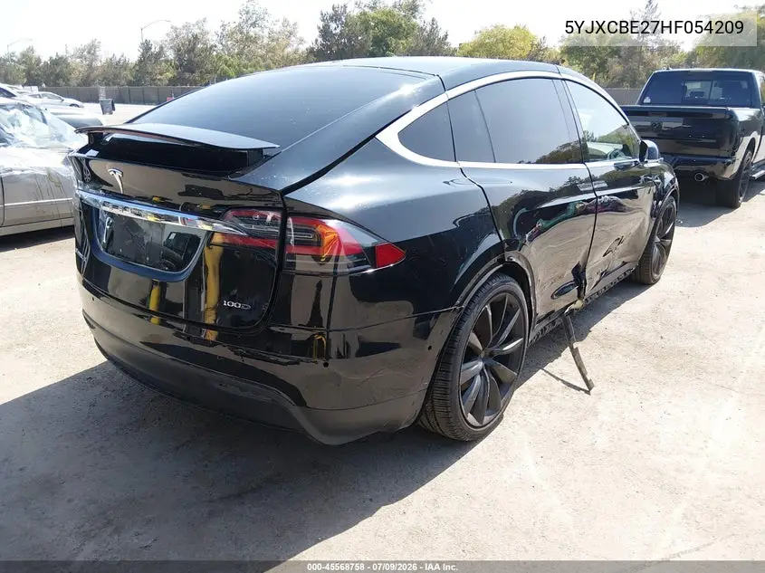 2017 Tesla Model X 100D/75D/90D VIN: 5YJXCBE27HF054209 Lot: 45568758