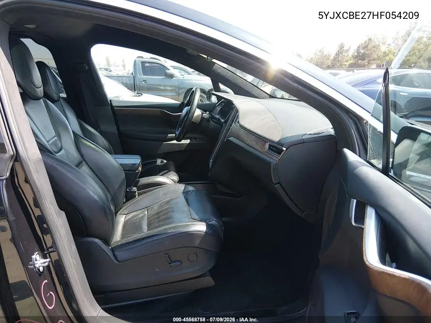 2017 Tesla Model X 100D/75D/90D VIN: 5YJXCBE27HF054209 Lot: 45568758