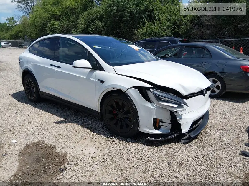 2017 Tesla Model X VIN: 5YJXCDE22HF041976 Lot: 45578797