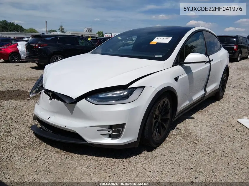 2017 Tesla Model X VIN: 5YJXCDE22HF041976 Lot: 45578797