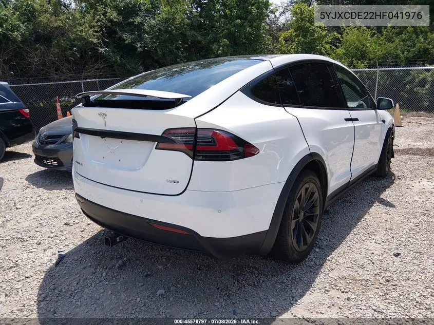 2017 Tesla Model X VIN: 5YJXCDE22HF041976 Lot: 45578797