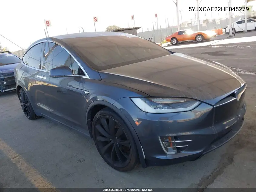 2017 Tesla Model X 100D/75D/90D VIN: 5YJXCAE22HF045279 Lot: 45593808