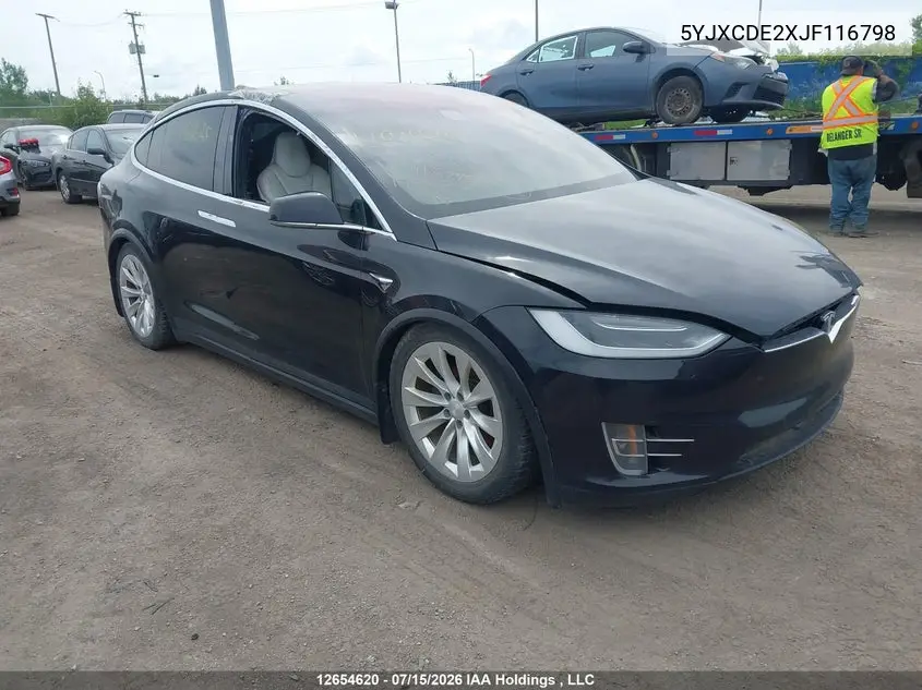 2018 Tesla Model X 100D/75D/P100D VIN: 5YJXCDE2XJF116798 Lot: 12654620