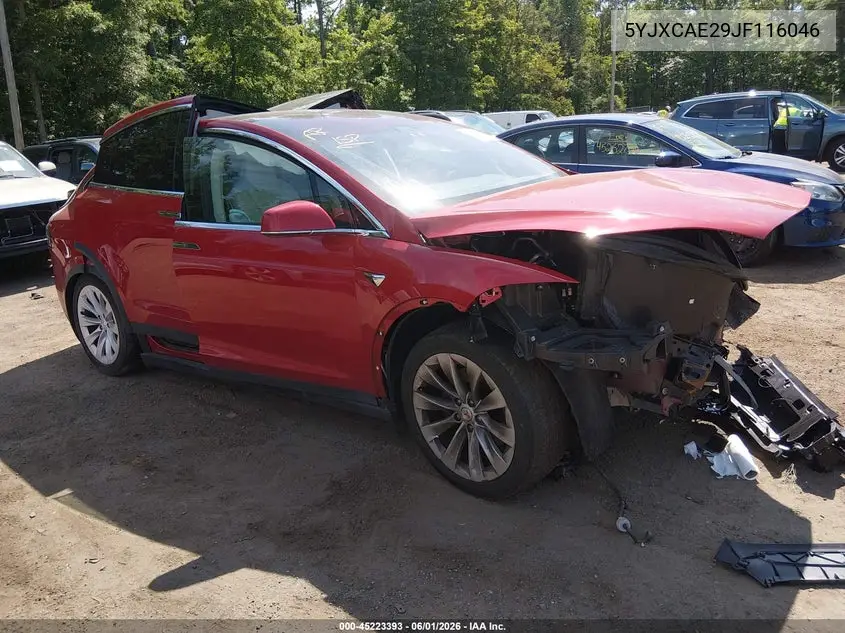 2018 Tesla Model X VIN: 5YJXCAE29JF116046 Lot: 45223393