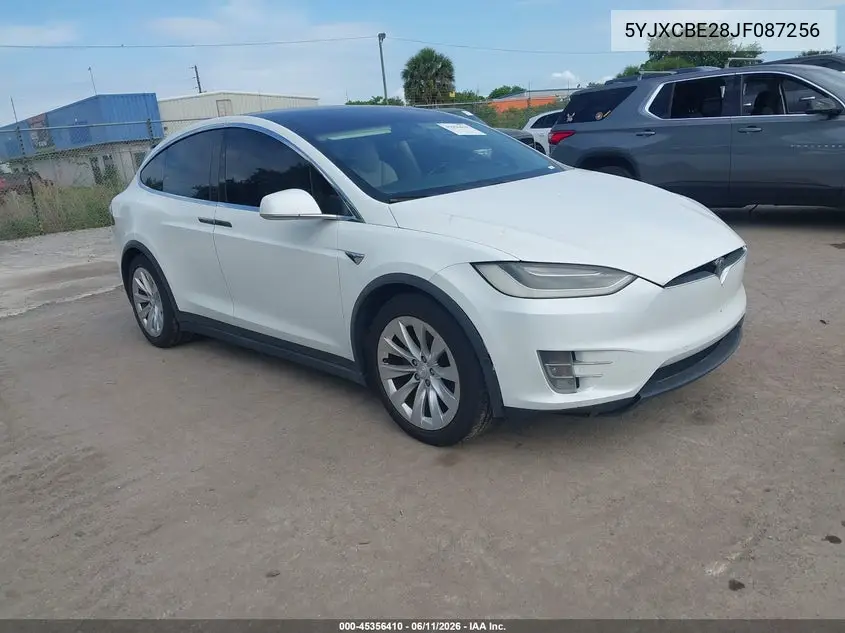 2018 Tesla Model X VIN: 5YJXCBE28JF087256 Lot: 45356410