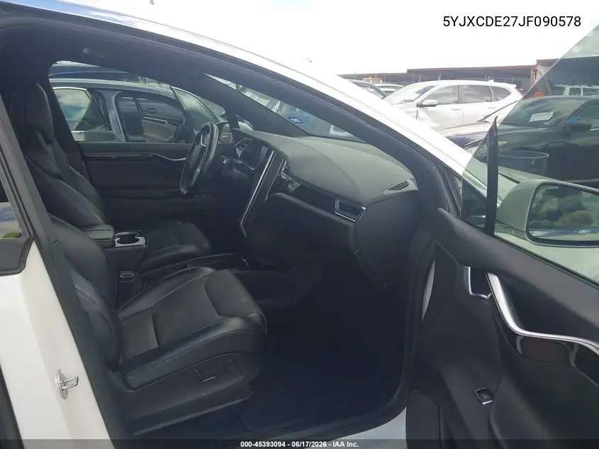 2018 Tesla Model X 100D/75D/P100D VIN: 5YJXCDE27JF090578 Lot: 45393094