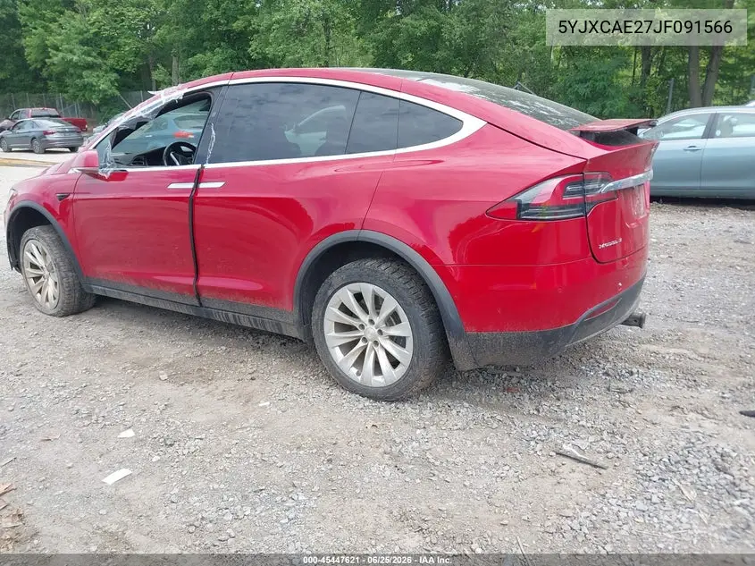 2018 Tesla Model X 100D/75D/P100D VIN: 5YJXCAE27JF091566 Lot: 45447621