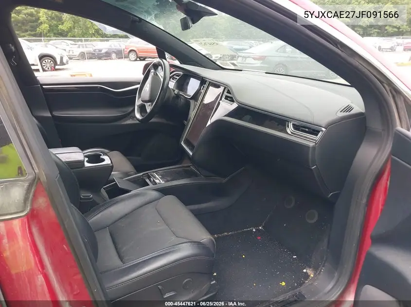 2018 Tesla Model X 100D/75D/P100D VIN: 5YJXCAE27JF091566 Lot: 45447621