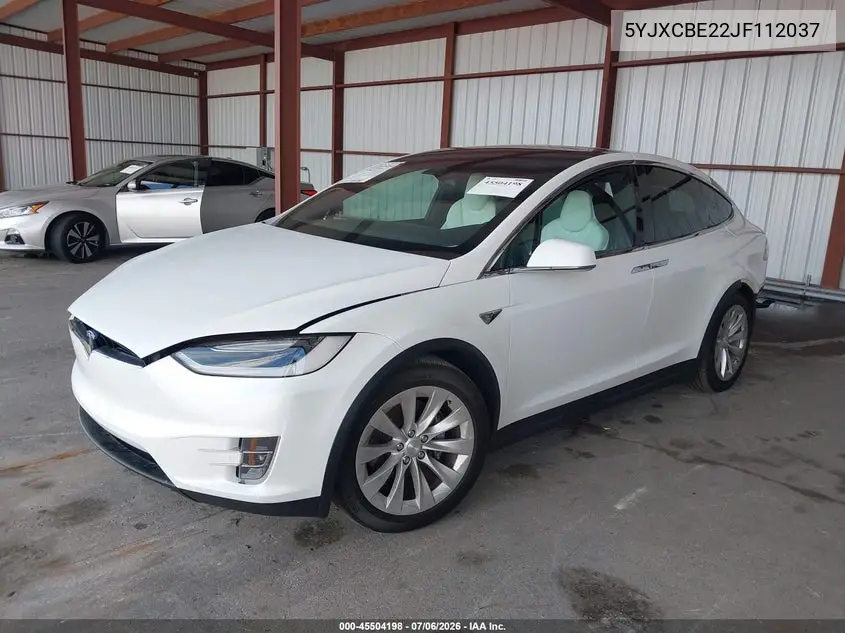 2018 Tesla Model X 100D/75D/P100D VIN: 5YJXCBE22JF112037 Lot: 45504198
