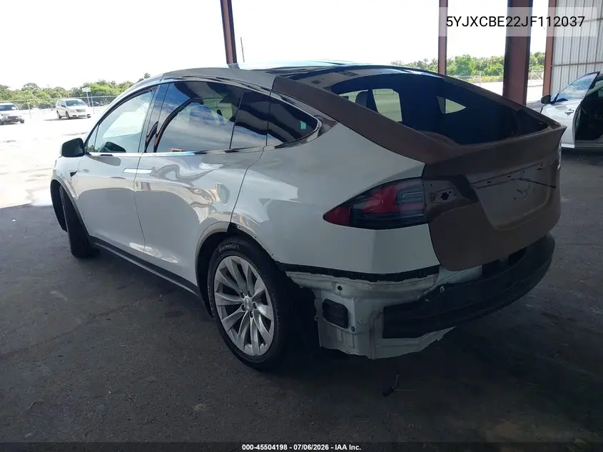2018 Tesla Model X 100D/75D/P100D VIN: 5YJXCBE22JF112037 Lot: 45504198