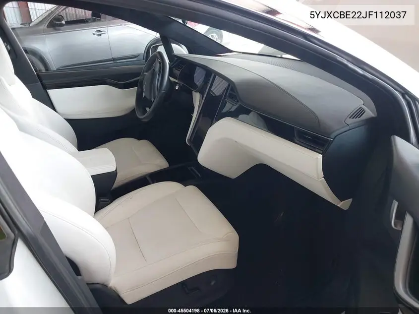 2018 Tesla Model X 100D/75D/P100D VIN: 5YJXCBE22JF112037 Lot: 45504198