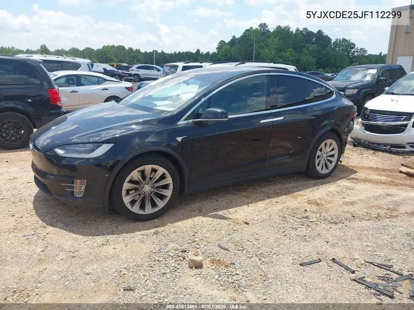 2018 Tesla Model X 100D/75D/P100D VIN: 5YJXCDE25JF112299 Lot: 45513491