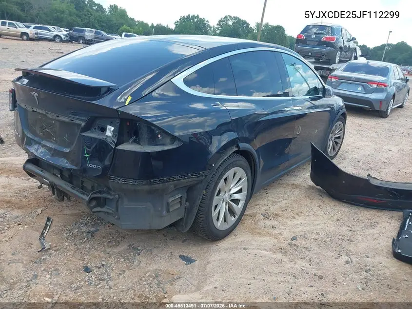 2018 Tesla Model X 100D/75D/P100D VIN: 5YJXCDE25JF112299 Lot: 45513491