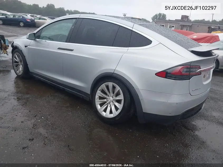 2018 Tesla Model X 100D/75D/P100D VIN: 5YJXCDE26JF102297 Lot: 45544033