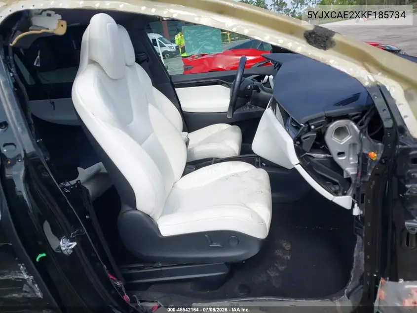 2019 Tesla Model X 100D/75D/Long Range VIN: 5YJXCAE2XKF185734 Lot: 45542164