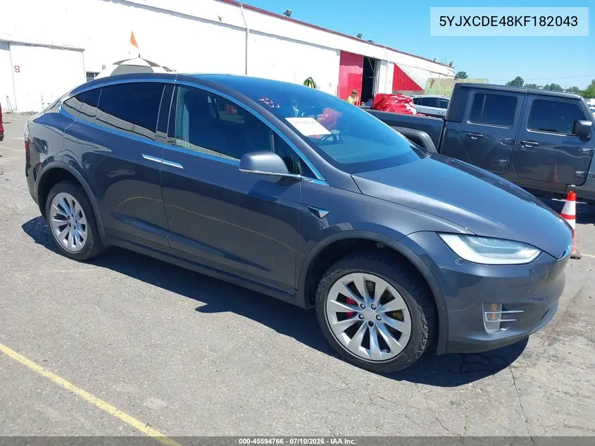 2019 Tesla Model X P100D/Performance VIN: 5YJXCDE48KF182043 Lot: 45594766