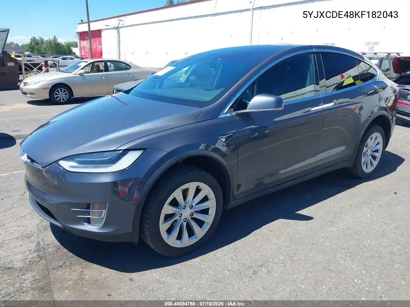 2019 Tesla Model X P100D/Performance VIN: 5YJXCDE48KF182043 Lot: 45594766