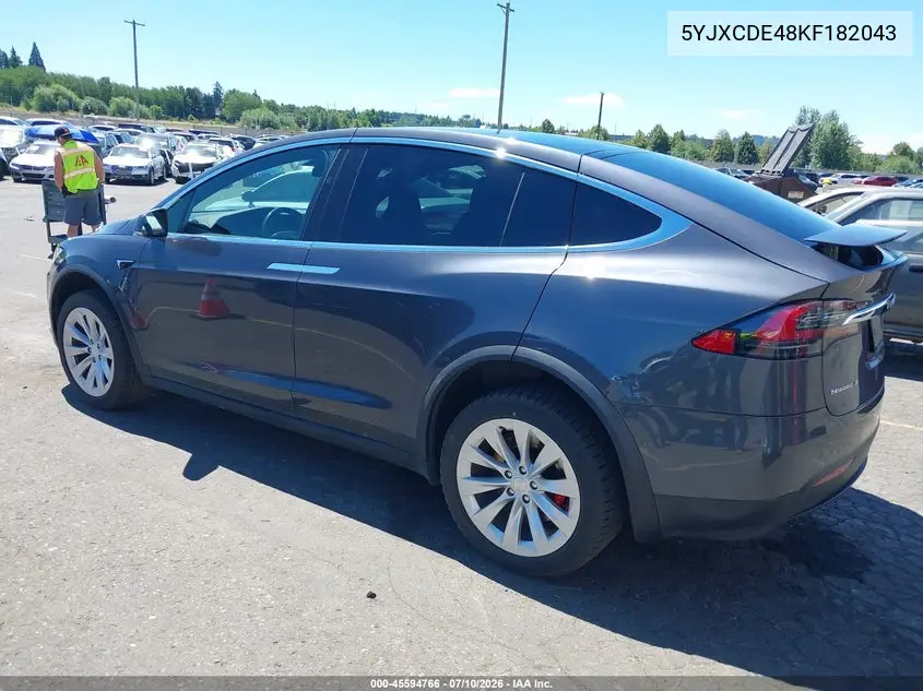 2019 Tesla Model X P100D/Performance VIN: 5YJXCDE48KF182043 Lot: 45594766